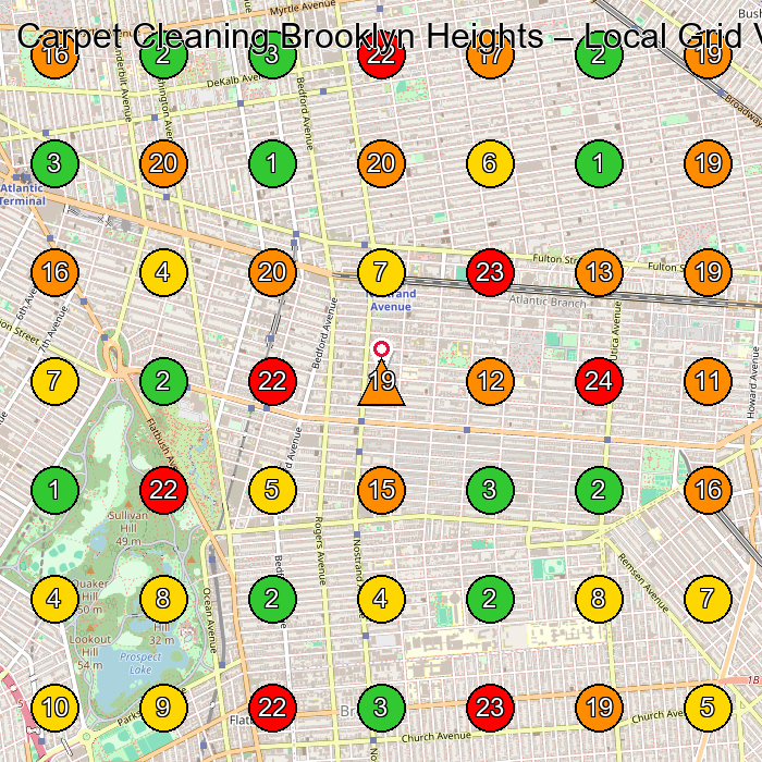 Carpet Cleaning Brooklyn Heights Carpet Cleaning Service GeoGrid ranking map for Brooklyn NY